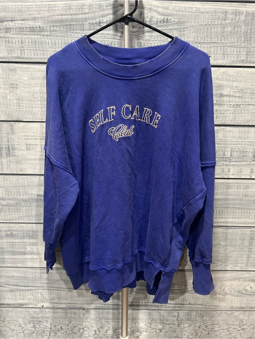 Aerie Self Care Club Purple Women's Crewneck Sweater